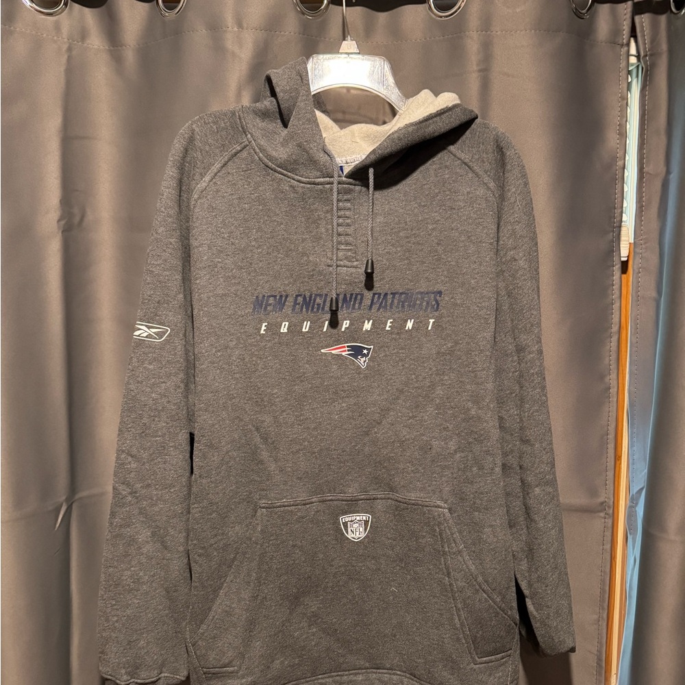Reebok New England Patriots Charcoal Hoodie